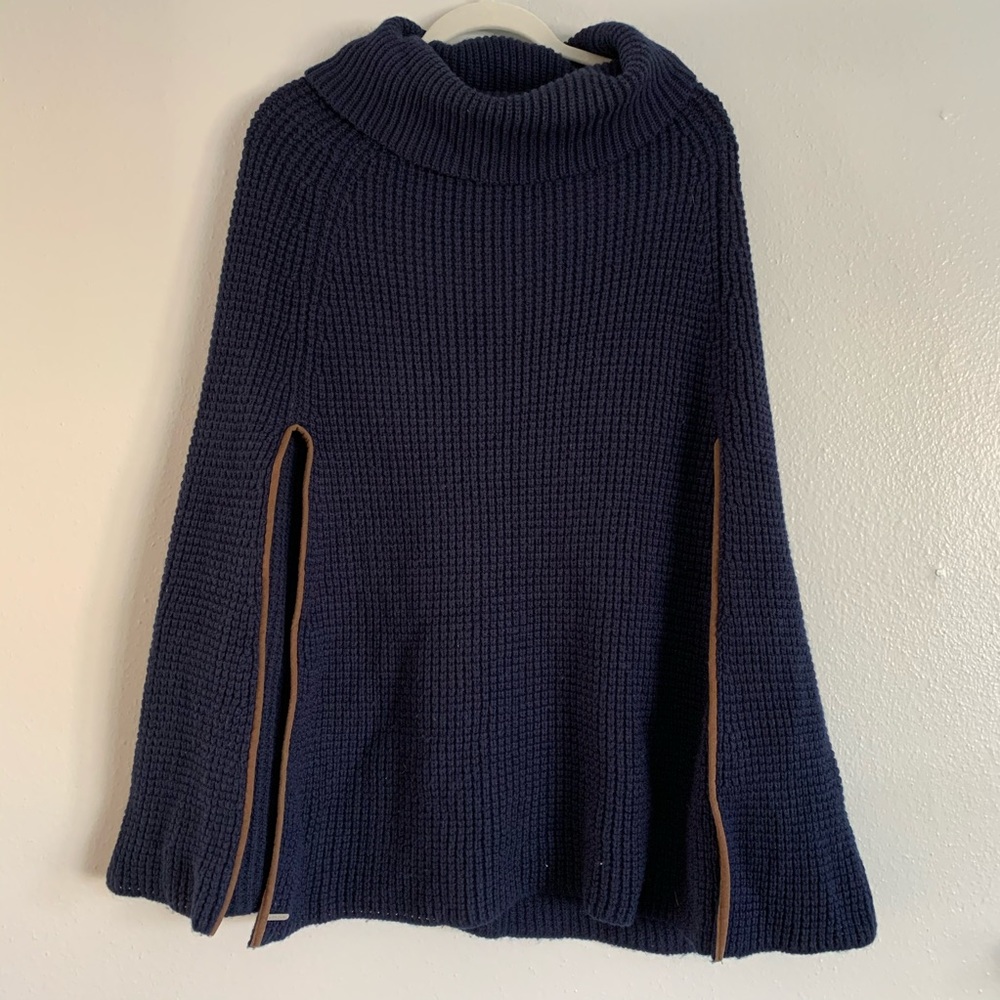 Ralph Lauren Navy Sweater Poncho